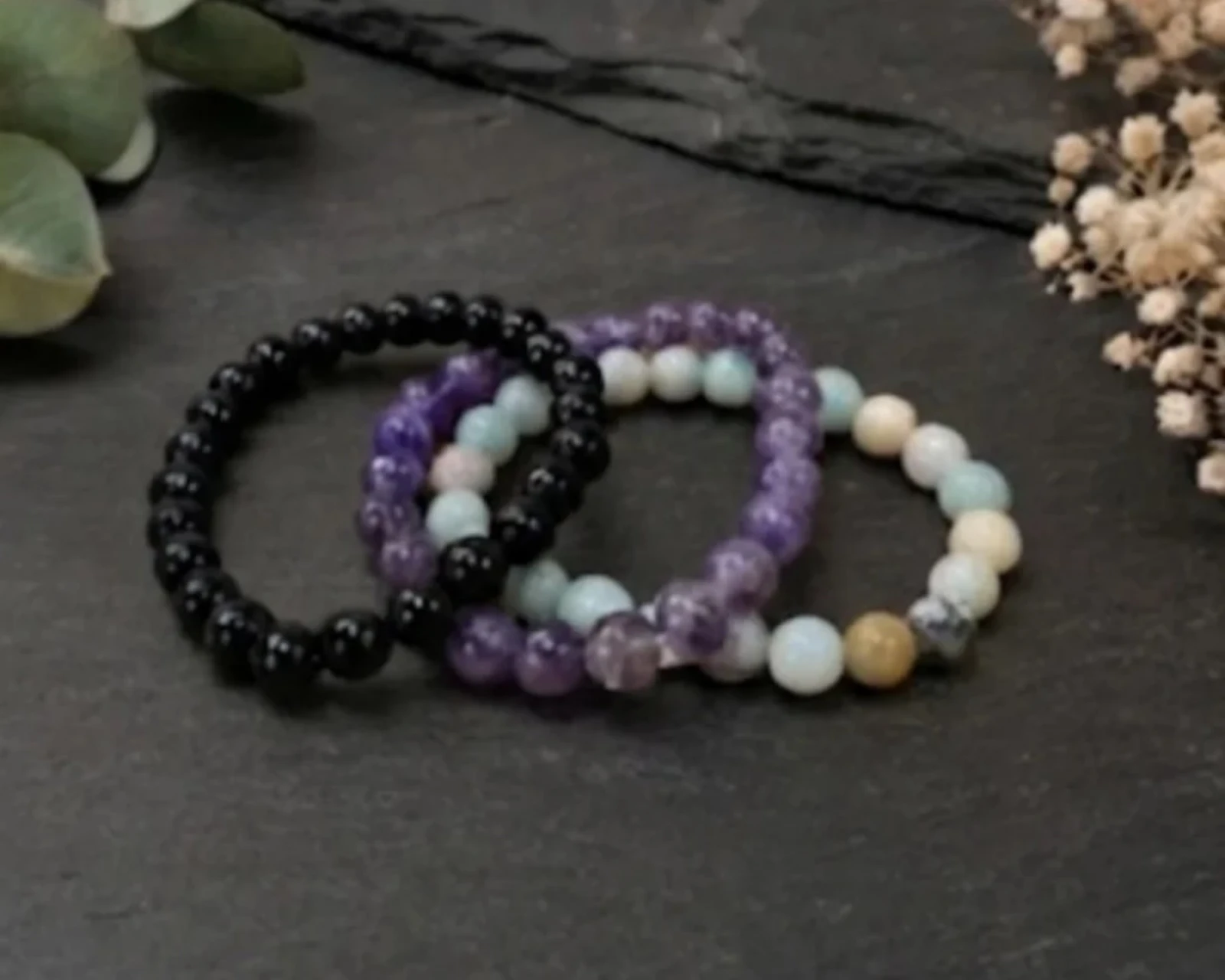 Conjunto 3 pulseiras de pedra natural – photo 2